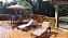 Kit Jogo de Mesa Giratória Aluminio com 6 Cadeiras Espreguiçadeiras Piscina e Guarda Sol - Imagem 4