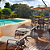 Kit Jogo de Mesa Giratória Aluminio com 6 Cadeiras Espreguiçadeiras Piscina e Guarda Sol - Imagem 1