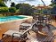 Kit Jogo de Mesa Giratória Aluminio com 6 Cadeiras Espreguiçadeiras Piscina e Guarda Sol - Imagem 5
