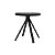 Mesa Mesinha Lateral com Tampo Liso de Alumínio Cor Preto - Imagem 1