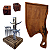 Combo Tabua Churrasco Personalizada, Kit Bull com Garfos e Dados Tento Jogo de Cartas Truco - Imagem 1