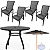 Conjunto de Mesa 80cm Ripada + 4 Poltronas + Ombrelone 2,40m com Base de Piscina e Jardim - Imagem 4