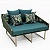 Sofá Chaise Alstroeméria em Corda Náutica e Aluminio com Almofadas Impermeáveis - Imagem 1