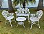 Conjunto Namoradeira e 2 Poltronas Nova Hera Alumínio Fundido de Jardim e Varanda Cor Branco - Imagem 2
