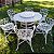 Conjunto de Mesa Giratória de Jardim com Cadeiras de Alumínio Fundido Viena - Imagem 2