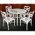 Conjunto de Mesa com 4 Cadeiras Modelo Liz para Jardim Área Externa e Interna - Imagem 2