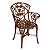 Jogo Conjunto de Mesa para Jardim 4 Cadeiras Alumínio Modelo Malbec Cor Marrom - Imagem 3