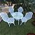 Conjunto de Mesa Copacabana 4 Cadeiras sem Braços Alumínio Fundido - Imagem 4