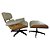 Poltrona Lounge Charles Eames Com Puff Base de Alumínio - Imagem 3