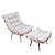 Cadeira Decorativa Costela Com Puff - Imagem 1