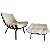 Cadeira Decorativa Costela Com Puff - Imagem 3