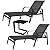 Kit 2 Espreguiçadeira em Alumínio e Tela Sling Modelo Reto + Mesa Lateral Em C - Imagem 1