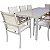 Conjunto de Mesa Area Gourmet Modelo Lins 2x1m com 8 Poltronas Modelo Zurick - Imagem 2