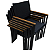Kit 6 Cadeira para Mesa Jantar Area Gourmet Piscina Empilháveis - Imagem 1