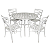 Conjunto de Mesa 4 Cadeiras Liz com Guarda Sol e 2 Espreguiçadeiras Tela Sling e Alumínio - Imagem 7