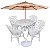 Conjunto de Mesa Primavera com 4 Cadeiras Aluminio e Ombrelone - Imagem 3