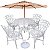 Kit Jogo de Mesa Aluminio Móveis para Área Piscina Completo - Imagem 7