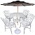 Kit Jogo de Mesa Aluminio Móveis para Área Piscina Completo - Imagem 8