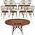 Conjunto de Mesa Jantar 1,60m Madeira Giratória 6 Cadeiras Malbec Alumínio - Imagem 3