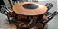 Conjunto de Mesa Jantar 1,60m Madeira Giratória 6 Cadeiras Malbec Alumínio - Imagem 5