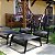 Kit 2 Cadeira Espreguiçadeira Mini Chaise Sling com Pufe para Piscina - Imagem 2