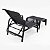 Kit 2 Cadeira Espreguiçadeira Mini Chaise Sling com Pufe para Piscina - Imagem 4