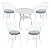 Conjunto de Mesa Viena 4 Cadeiras com Almofadas para Jardim Piscina Área Externa - Imagem 7