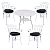Conjunto de Mesa Viena 4 Cadeiras com Almofadas para Jardim Piscina Área Externa - Imagem 1