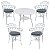 Conjunto de Mesa Viena 4 Cadeiras com Almofadas para Jardim Piscina Área Externa - Imagem 6