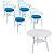 Conjunto de Mesa Viena 4 Cadeiras com Almofadas para Jardim Piscina Área Externa - Imagem 3