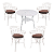 Conjunto de Mesa Viena 4 Cadeiras com Almofadas para Jardim Piscina Área Externa - Imagem 4