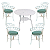 Conjunto de Mesa Viena 4 Cadeiras com Almofadas para Jardim Piscina Área Externa - Imagem 5