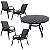Conjunto de Mesa 1,20m Ripada + 4 Cadeiras Aluminio Piscina Jardim - Imagem 4