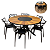 Conjunto de Mesa 1,30m Zurick Madeira + 6 Cadeiras Alegra Jantar e Lazer - Imagem 1