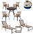 Kit Praia Completo Jogo de Mesa e Espreguiçadeiras para Piscina - Imagem 3