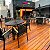 Jogo de Mesa 1,40m Ripada 6 Cadeiras Piscina Jardim + Guarda Sol - Imagem 6