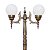 Luminária Colonial Poste Chinês 2 Globos para Jardim - Imagem 3