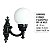 Luminária Globo Pequena 2 com Braço Área Externa Interna Alumínio 31cm - Imagem 3