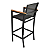 Kit 2 Banquetas Amélia Aluminio Mesa Bistrô Alta Zurick Tampo Madeira Premium - Imagem 5