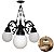 Lustre Colonial para Teto Alumínio com 03 globos - Imagem 1