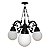 Lustre Colonial para Teto Alumínio com 03 globos - Imagem 4