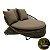 Chaise Sofá Delta 1,40m Estrutura Alumínio Corda Náutica Jardim Piscina - Imagem 1
