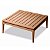Mesa de Centro Madeira Para Sala Tampo Ripado Recepção - Imagem 1