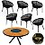 Mesa Zurick 1,50 + 6 Poltronas Cozinha Sala Valencia Corda Náutica - Imagem 1