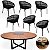 Mesa Zurick 1,50 Cozinha Sala Jantar + 6 Poltronas Valencia Corda Náutica - Imagem 1