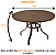 Conjunto de Mesa 1,20m Ripado Alumínio + 4 Cadeiras Tela Sling Braço Madeira - Imagem 10