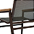 Conjunto de Mesa 1,20m Ripado Alumínio + 4 Cadeiras Tela Sling Braço Madeira - Imagem 15