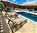 Kit 2 Cadeira Espreguiçadeira Amélia Piscina Aluminio Tela + Guarda Sol Praia - Imagem 2