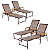 Kit 4 Cadeira Espreguiçadeira Piscina Jardim Amélia Aluminio Tela Sling Reclinável - Imagem 3