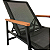 Kit 2 Espreguiçadeiras Piscina Amélia Tela Sling Braços de Madeira + Mesa Lateral - Imagem 12